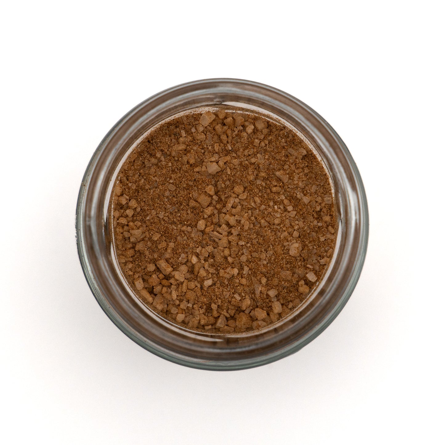 Offenes Glas Zimtsalz – hellbraunes Meersalz mit Zimtpulver