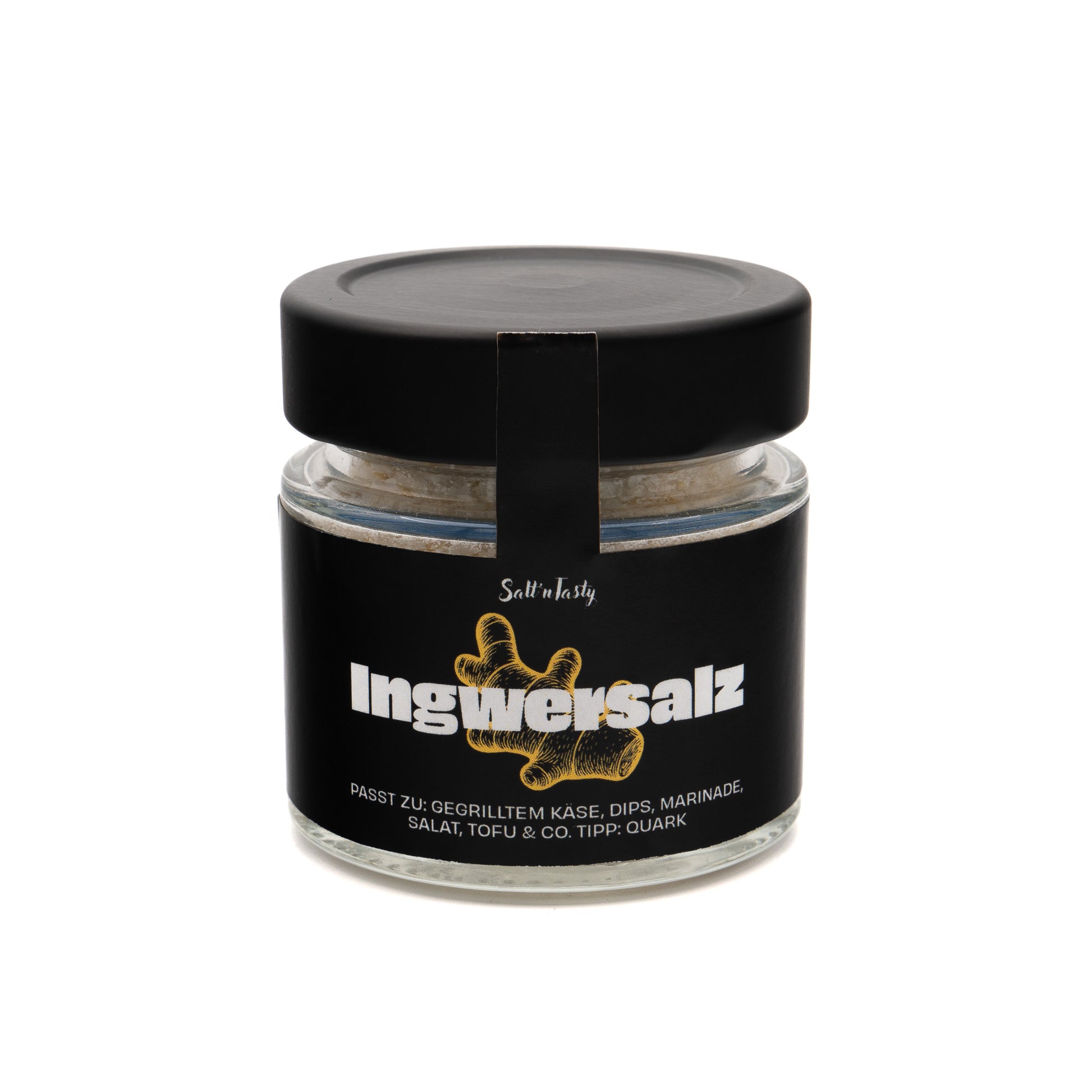 Ingwersalz im Glas von SaltnTasty – würziges Gewürzsalz mit Ingwer
