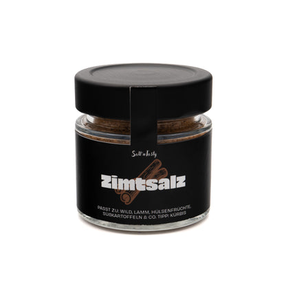 Zimtsalz im Glas von SaltnTasty – süß-würziges Gewürzsalz mit Zimt