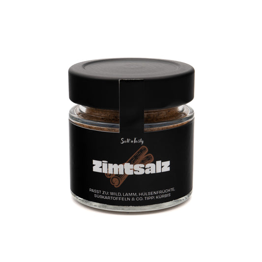 Zimtsalz im Glas von SaltnTasty – süß-würziges Gewürzsalz mit Zimt