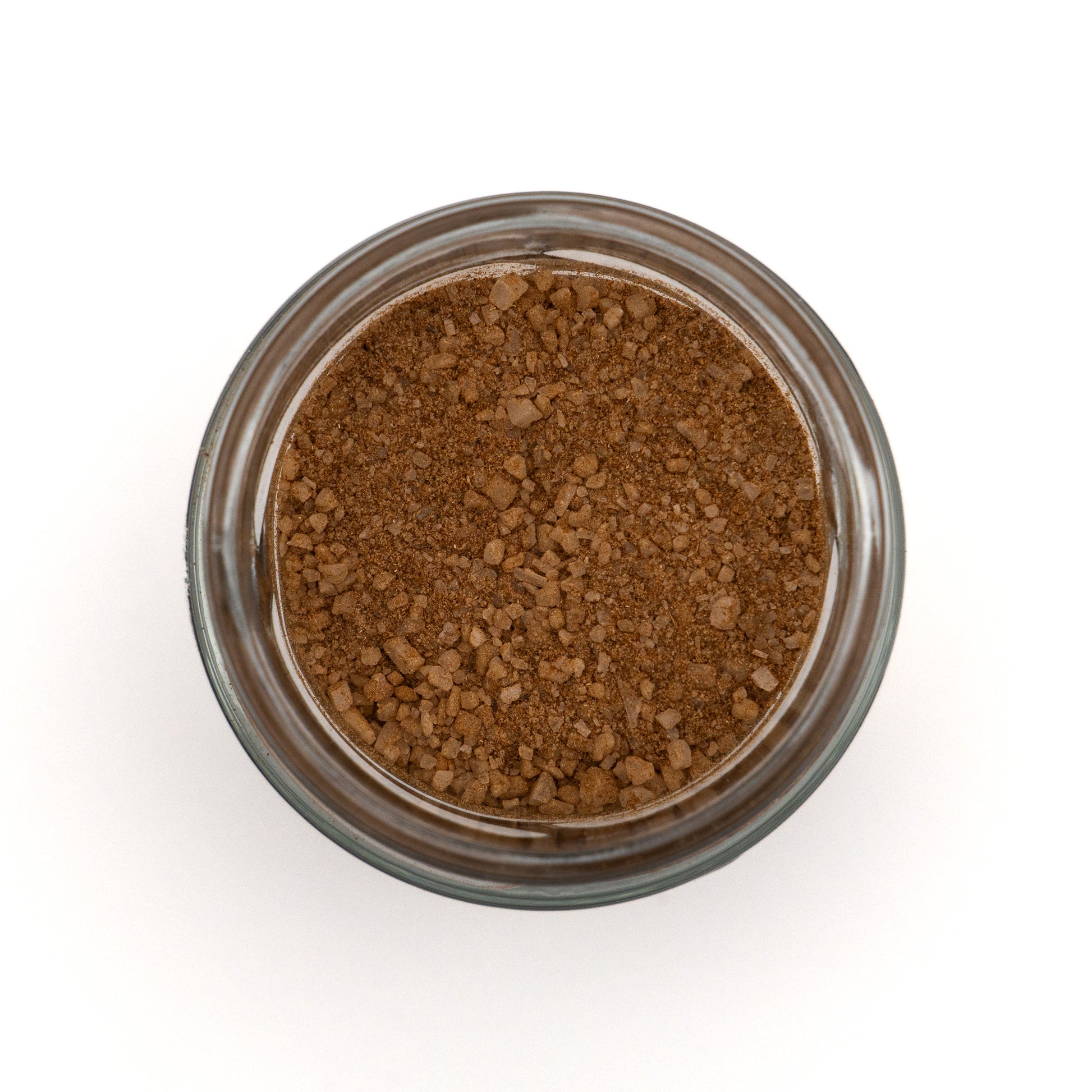 Offenes Glas Zimtsalz – hellbraunes Meersalz mit Zimtpulver